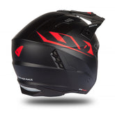 Casco UFO Sheratan Jet HE187  Black/ Red Matt